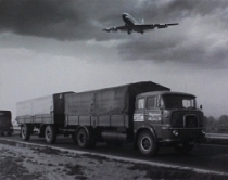 LKW von Karl Viegener in der Nähe des Frankfurter Flughafens